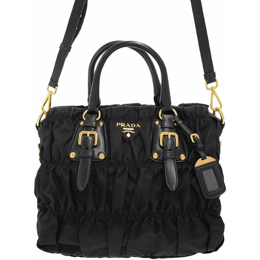 Prada Tessuto Gaufre 2Way bag black